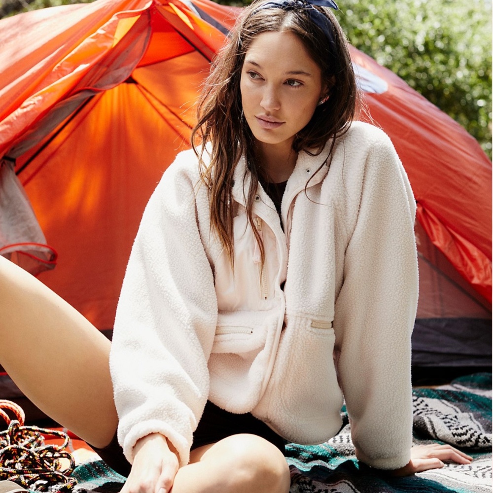 Free People Hit the Slopes Fleece Teddy Jacket